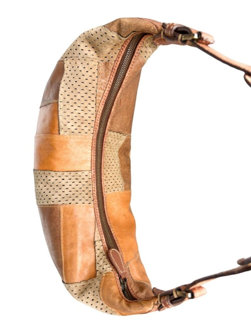 Christian Dior 2002 Galliano Patchwork Leather Hobo Shoulder Bag - Picture 3 of 10